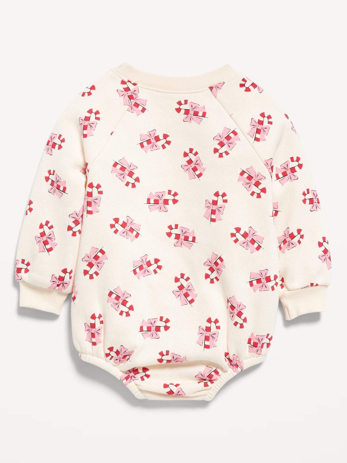 Printed Long-Sleeve Fleece One-Piece Romper for Baby