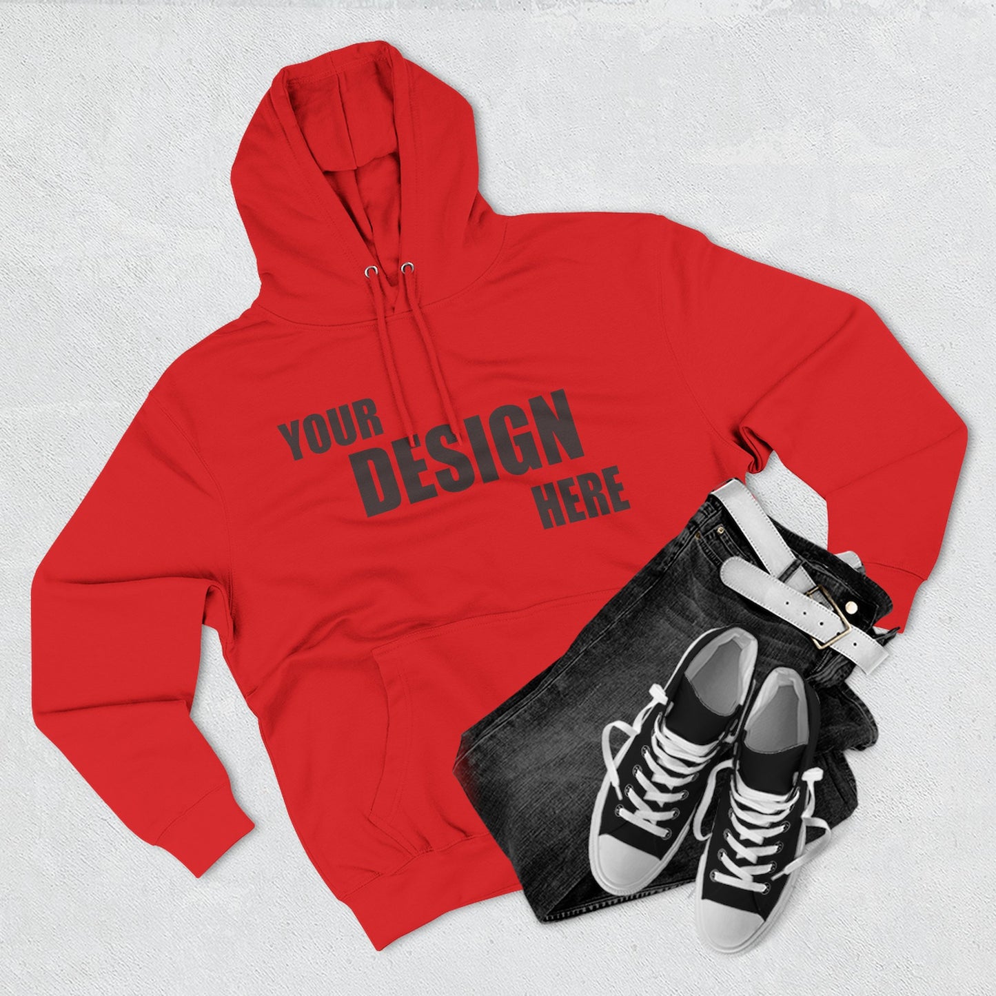 Classic Fleece Hoodie — Blank Custom Design Pullover - Relaxed Unisex