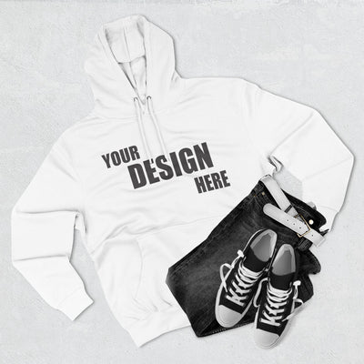 Classic Fleece Hoodie — Blank Custom Design Pullover - Relaxed Unisex
