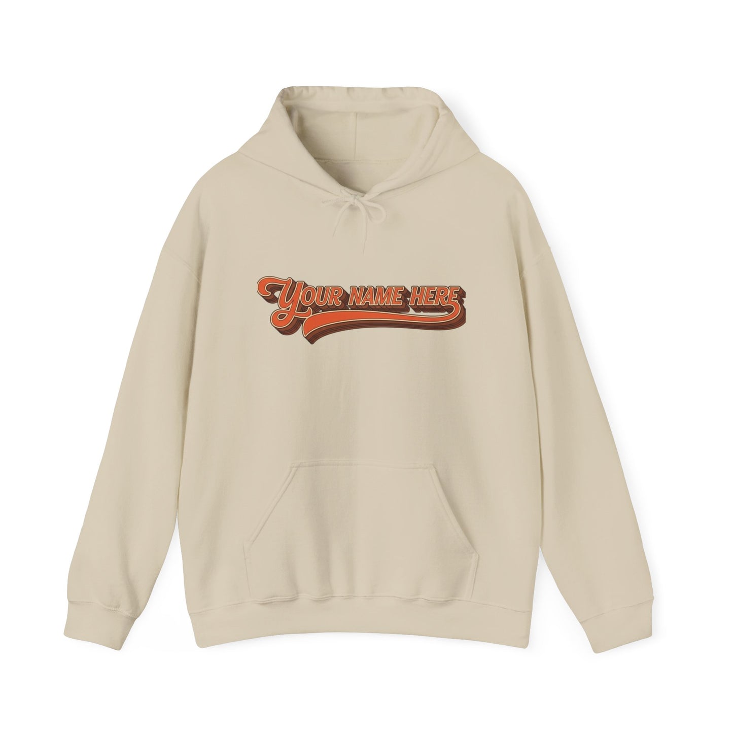 Custom Name Sweatshirt — Retro Script Front & Graffiti Back Personalized