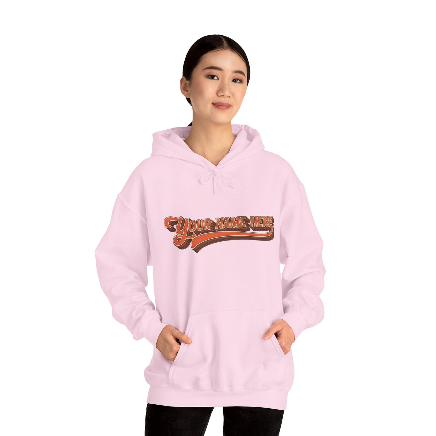 Custom Name Sweatshirt — Retro Script Front & Graffiti Back Personalized