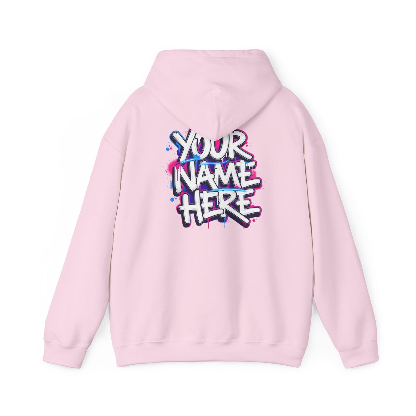 Custom Name Sweatshirt — Retro Script Front & Graffiti Back Personalized