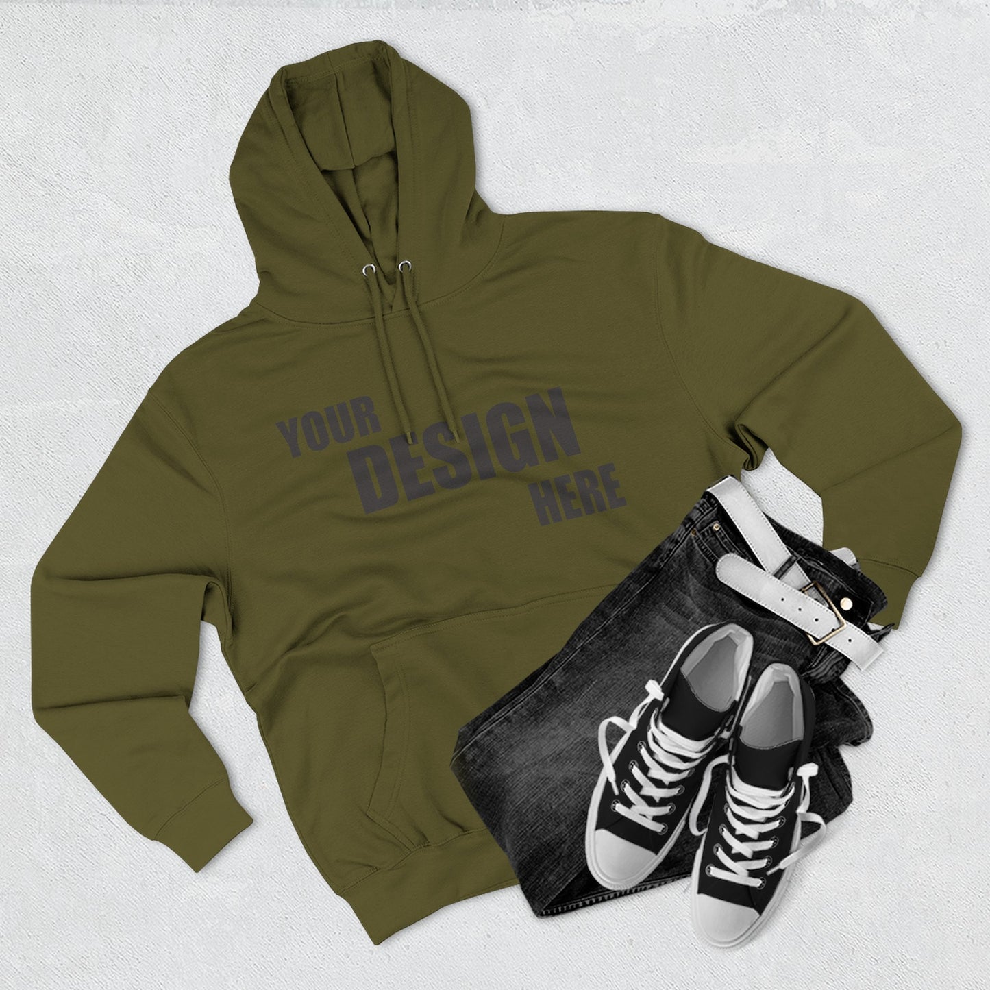 Classic Fleece Hoodie — Blank Custom Design Pullover - Relaxed Unisex