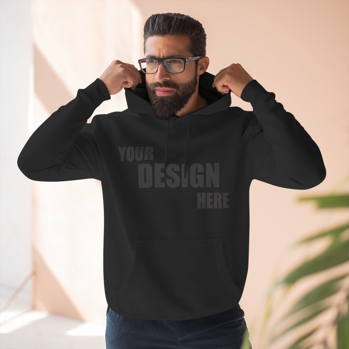 Classic Fleece Hoodie — Blank Custom Design Pullover - Relaxed Unisex