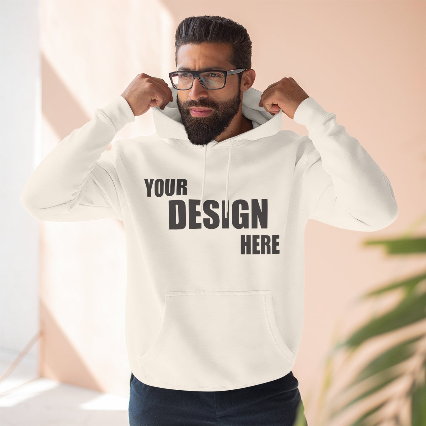 Classic Fleece Hoodie — Blank Custom Design Pullover - Relaxed Unisex