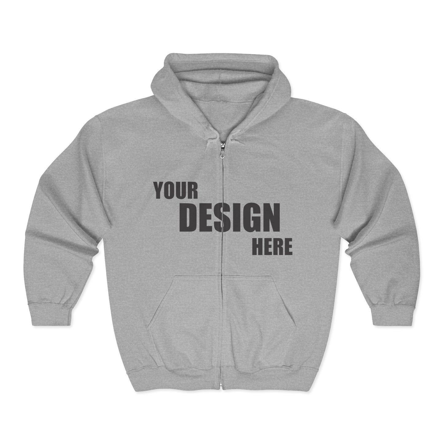 Customizable Full Zip Hoodie & Sweatshirt — Classic (Multiple Colors)