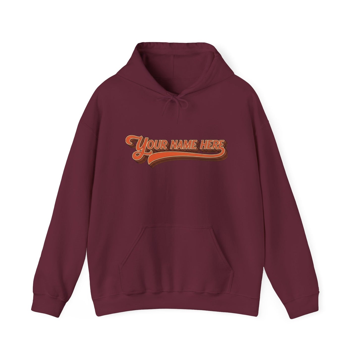 Custom Name Sweatshirt — Retro Script Front & Graffiti Back Personalized