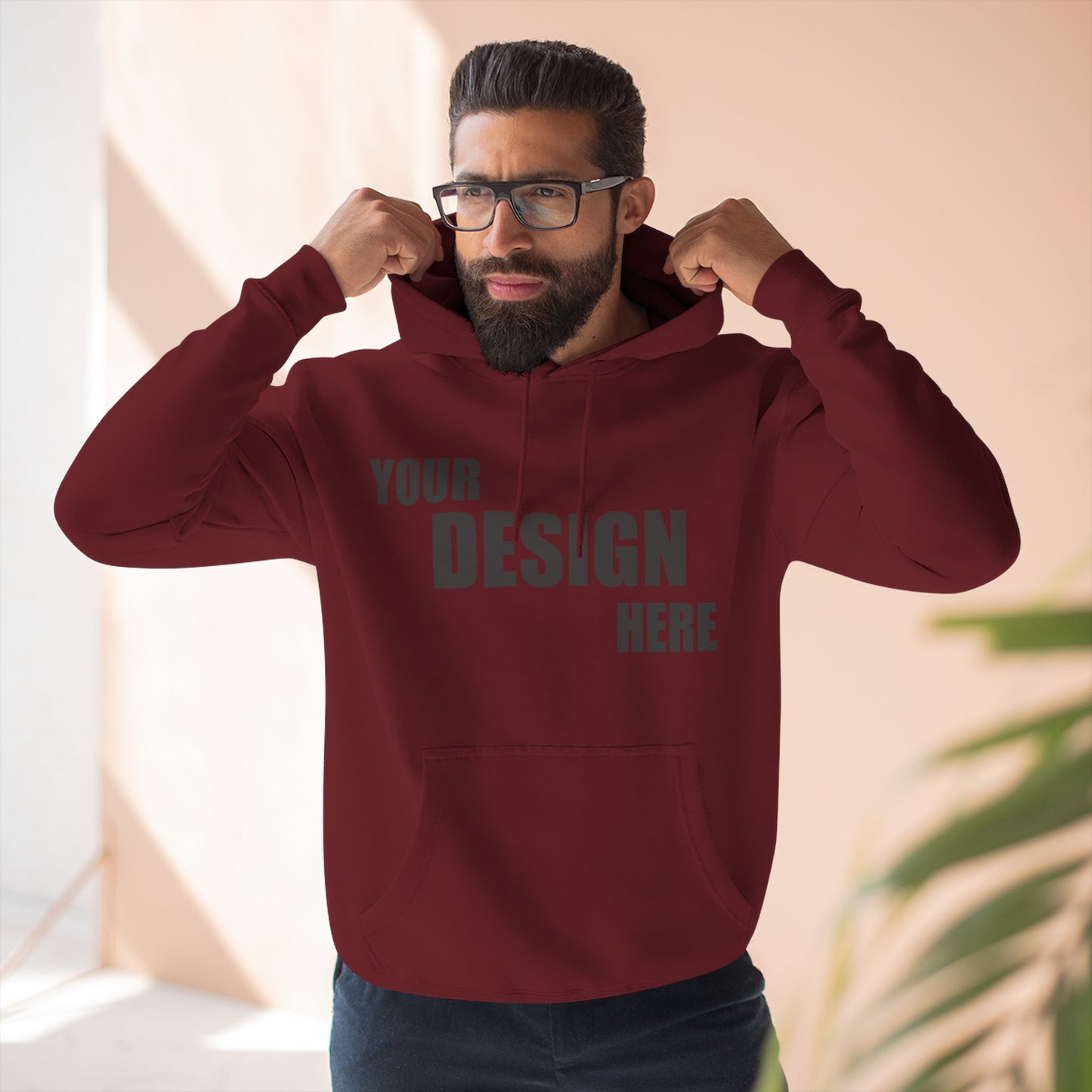Classic Fleece Hoodie — Blank Custom Design Pullover - Relaxed Unisex