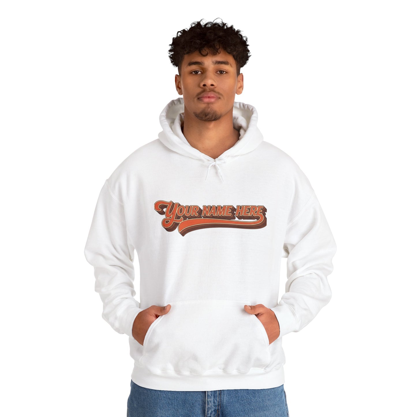 Custom Name Sweatshirt — Retro Script Front & Graffiti Back Personalized