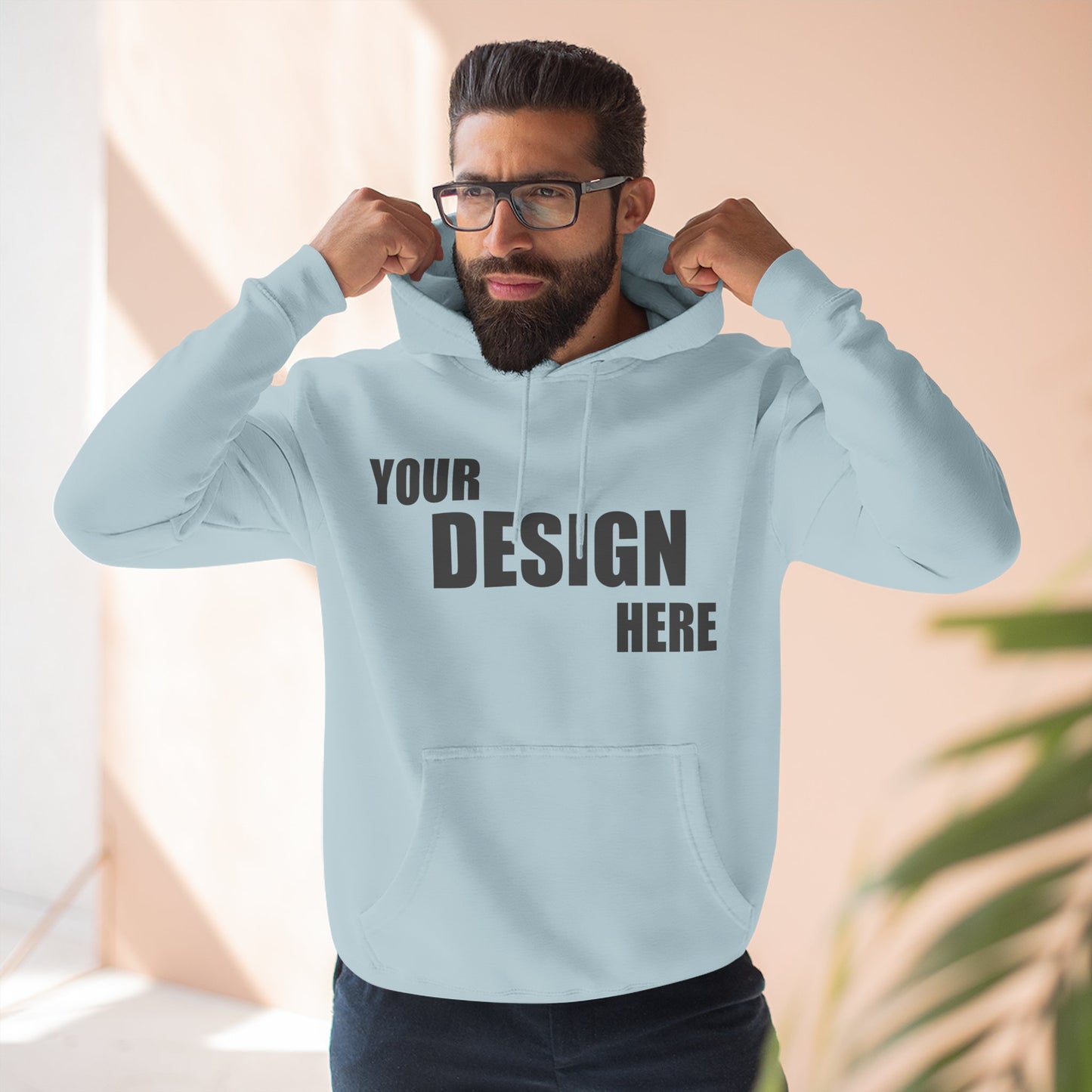 Classic Fleece Hoodie — Blank Custom Design Pullover - Relaxed Unisex