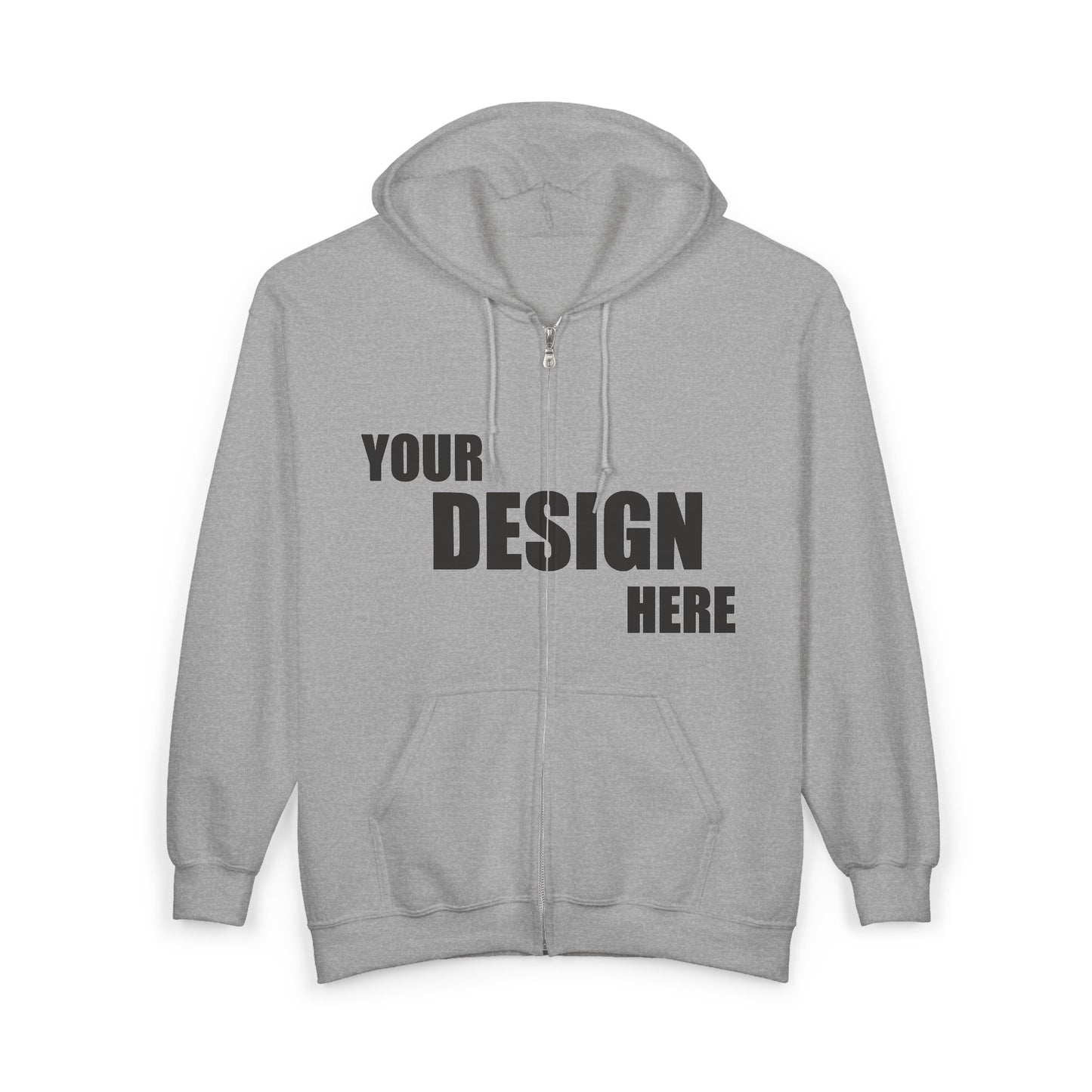 Customizable Full Zip Hoodie & Sweatshirt — Classic (Multiple Colors)
