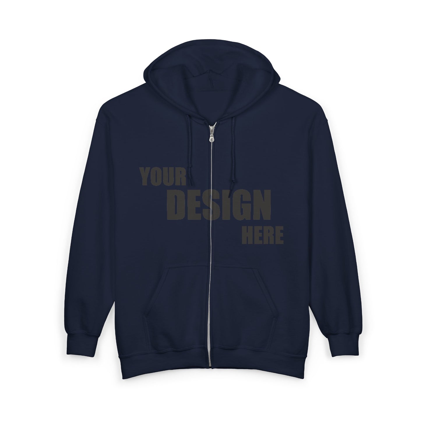 Customizable Full Zip Hoodie & Sweatshirt — Classic (Multiple Colors)