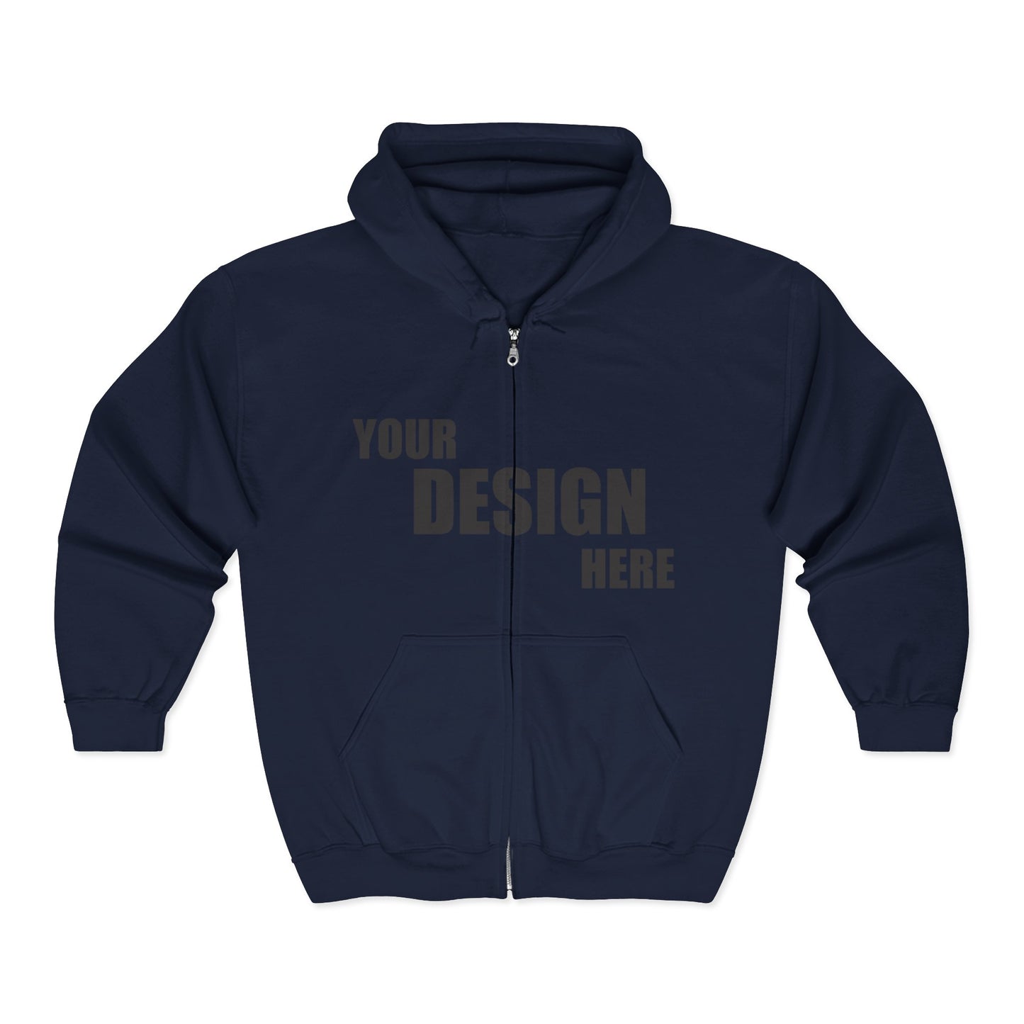 Customizable Full Zip Hoodie & Sweatshirt — Classic (Multiple Colors)
