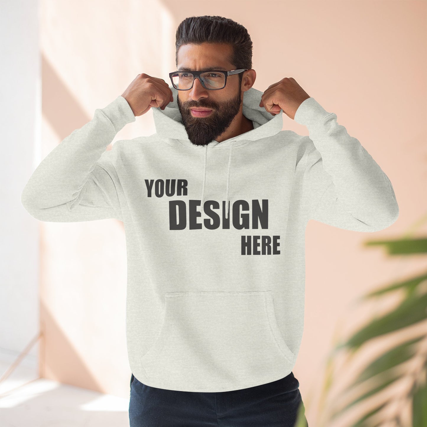 Classic Fleece Hoodie — Blank Custom Design Pullover - Relaxed Unisex