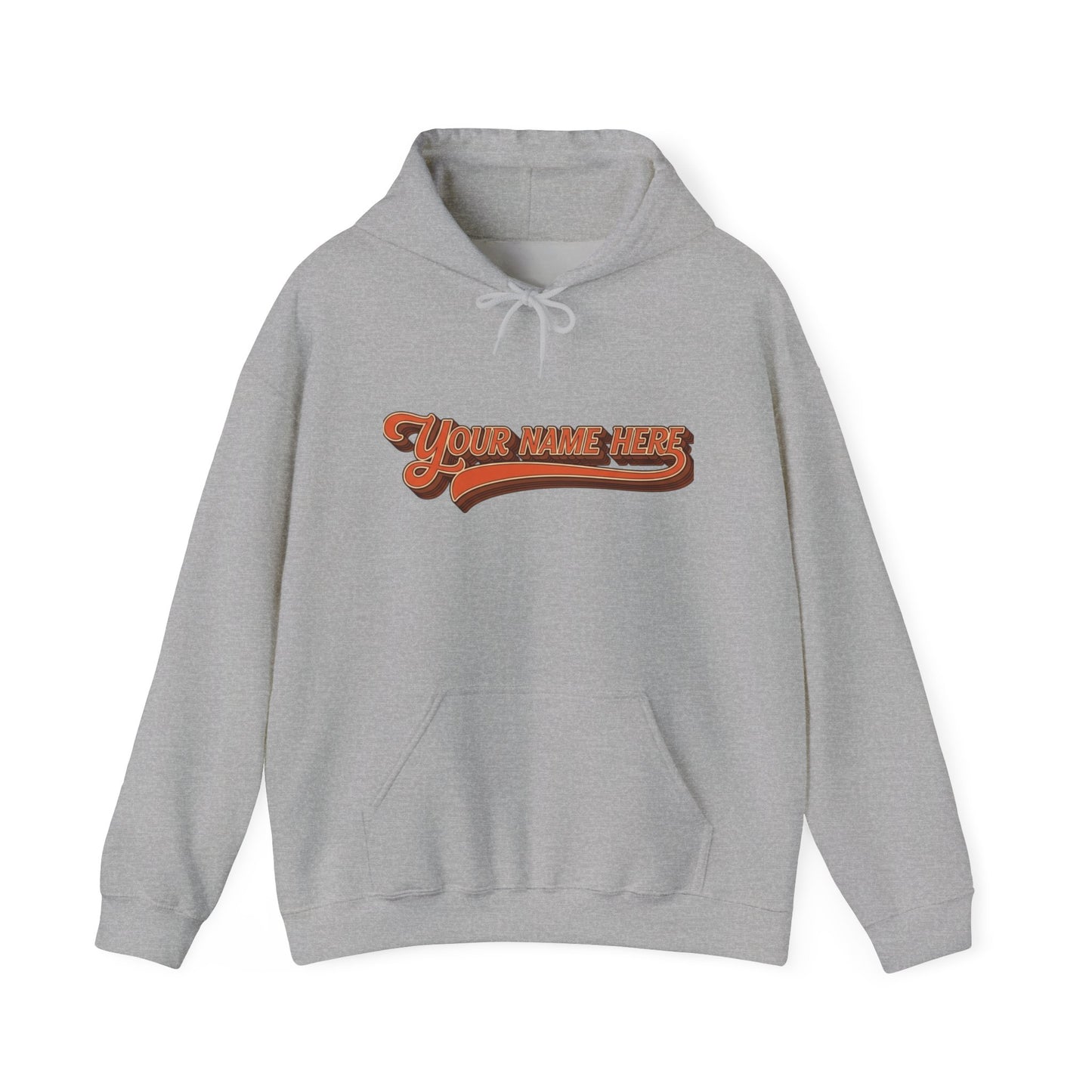Custom Name Sweatshirt — Retro Script Front & Graffiti Back Personalized