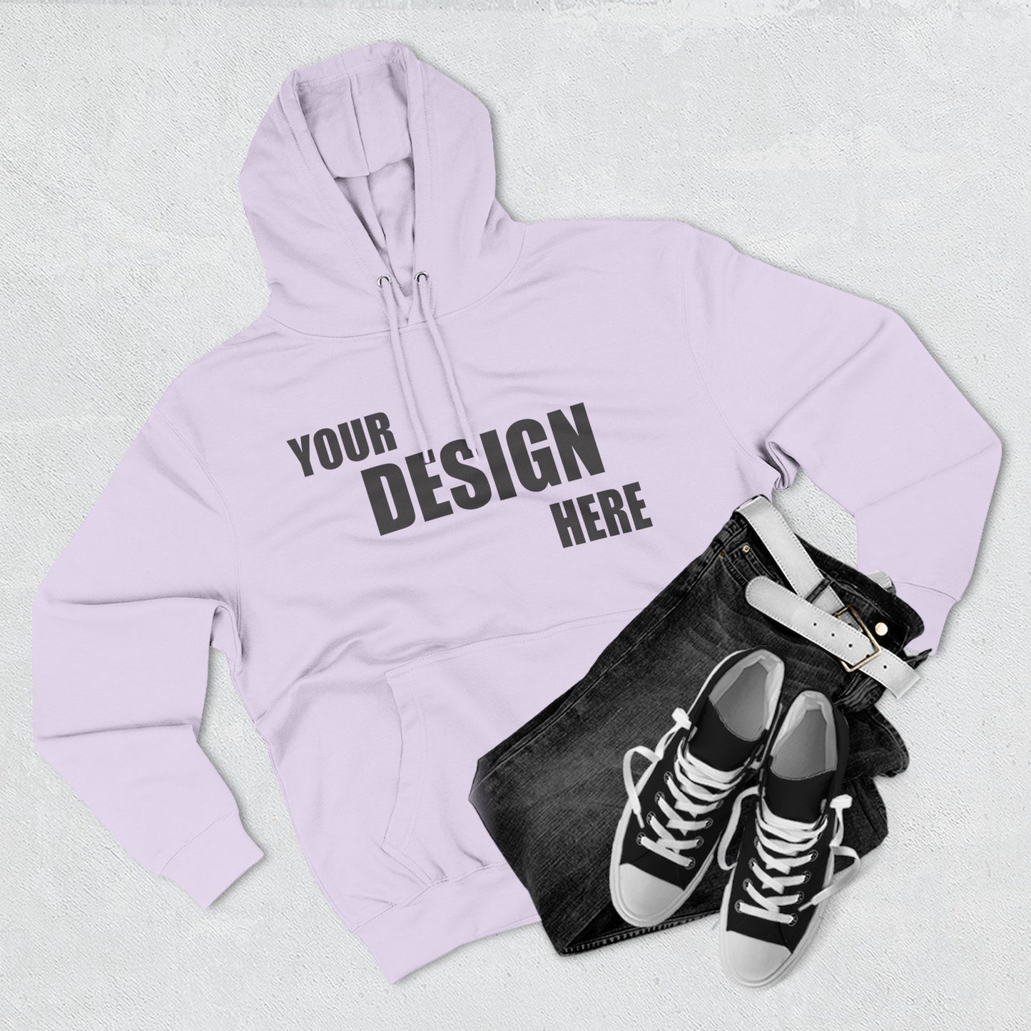 Classic Fleece Hoodie — Blank Custom Design Pullover - Relaxed Unisex