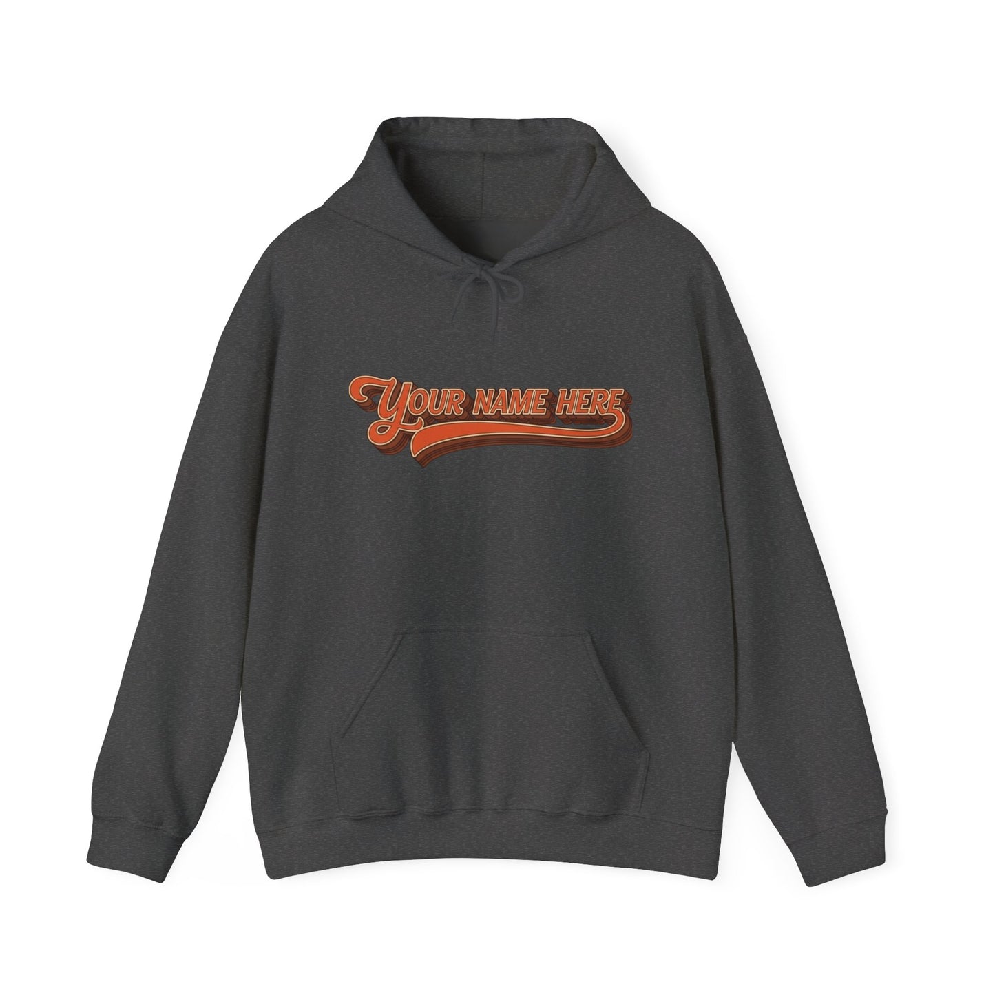 Custom Name Sweatshirt — Retro Script Front & Graffiti Back Personalized