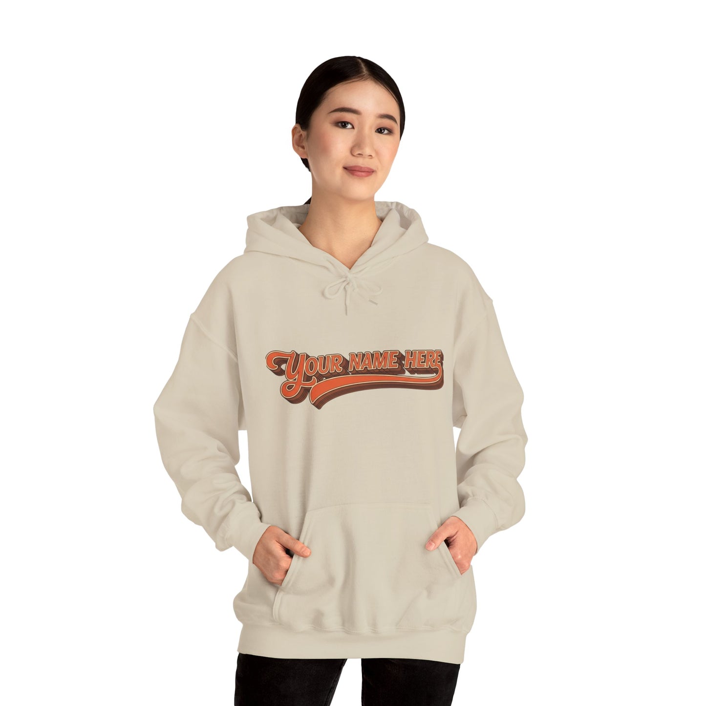 Custom Name Sweatshirt — Retro Script Front & Graffiti Back Personalized