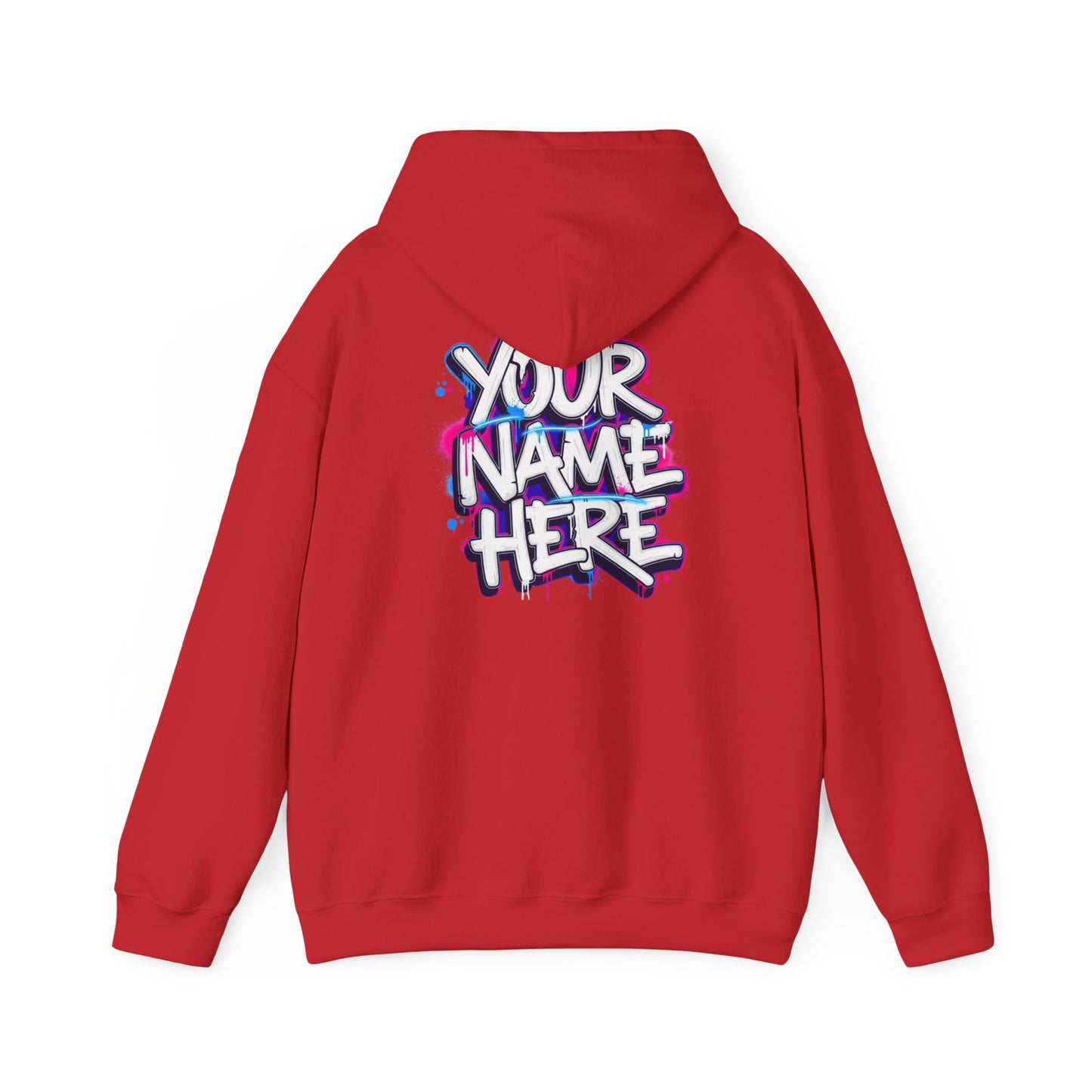 Custom Name Sweatshirt — Retro Script Front & Graffiti Back Personalized