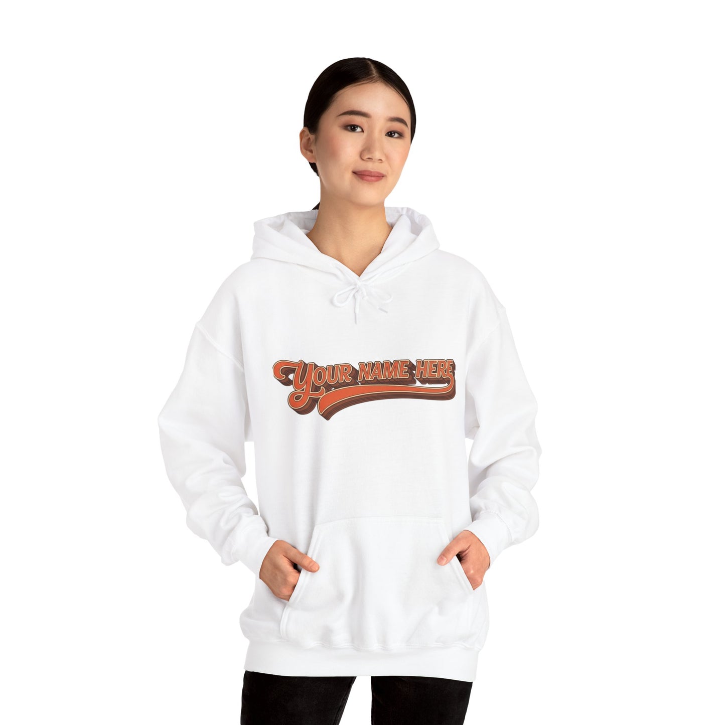 Custom Name Sweatshirt — Retro Script Front & Graffiti Back Personalized