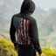 Lucky Ride American Flag Mens Hooded Sweatshirt United States USA Tattered Flag Hoodie