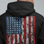 Lucky Ride American Flag Mens Hooded Sweatshirt United States USA Tattered Flag Hoodie