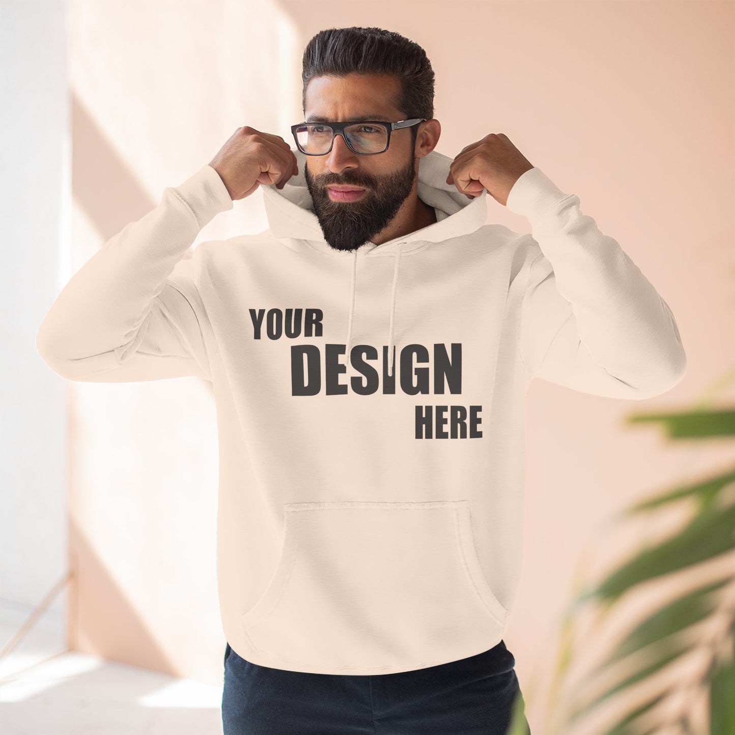 Classic Fleece Hoodie — Blank Custom Design Pullover - Relaxed Unisex