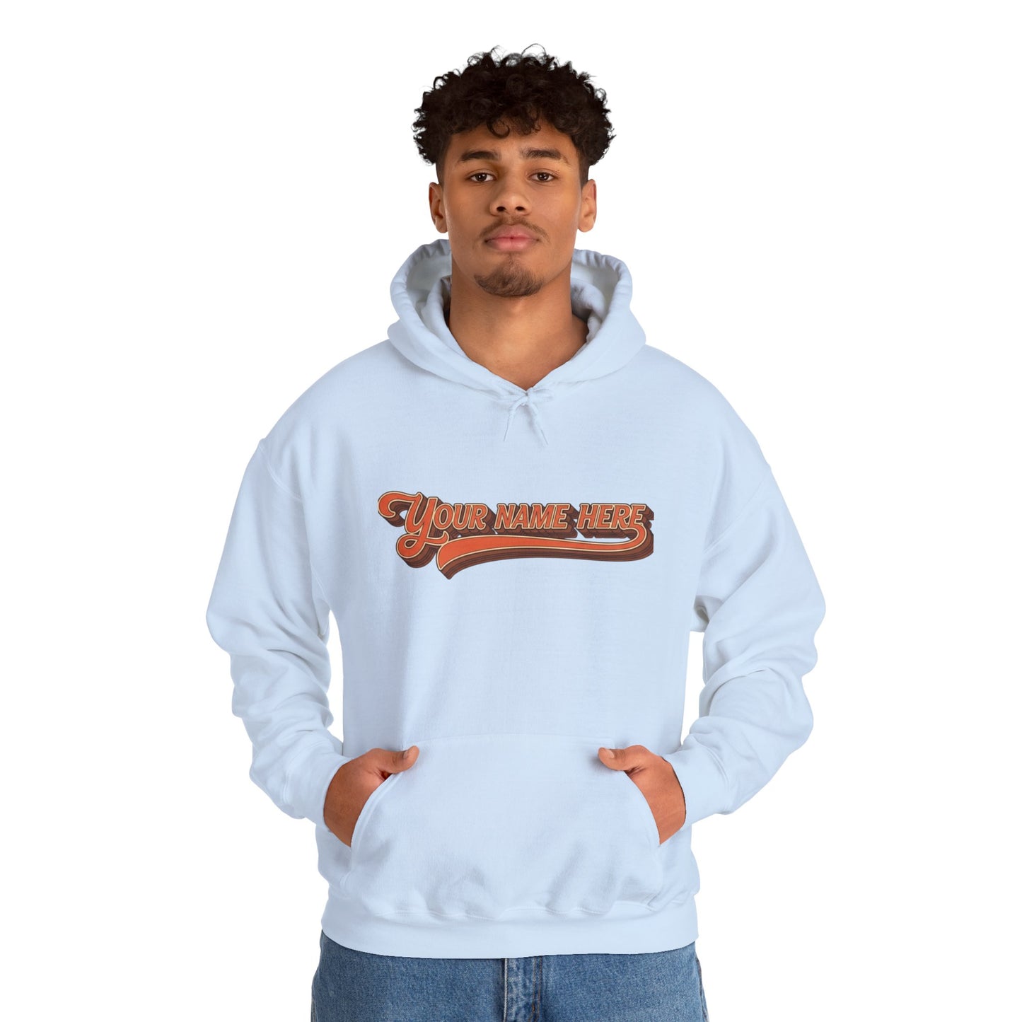 Custom Name Sweatshirt — Retro Script Front & Graffiti Back Personalized
