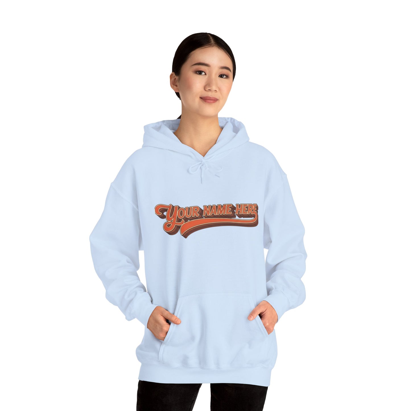 Custom Name Sweatshirt — Retro Script Front & Graffiti Back Personalized
