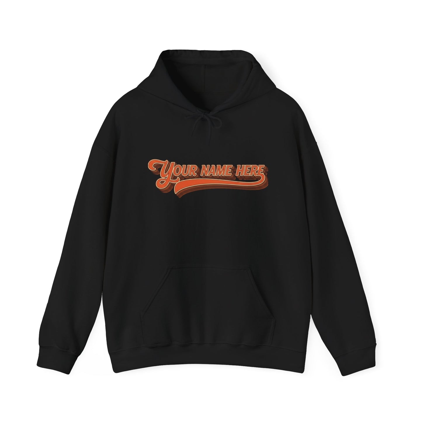 Custom Name Sweatshirt — Retro Script Front & Graffiti Back Personalized