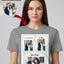 Custom Couple 3 Image T-Shirt | LOVE BIRDS