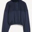 Button-Up Funnel-Neck Sweatshirt