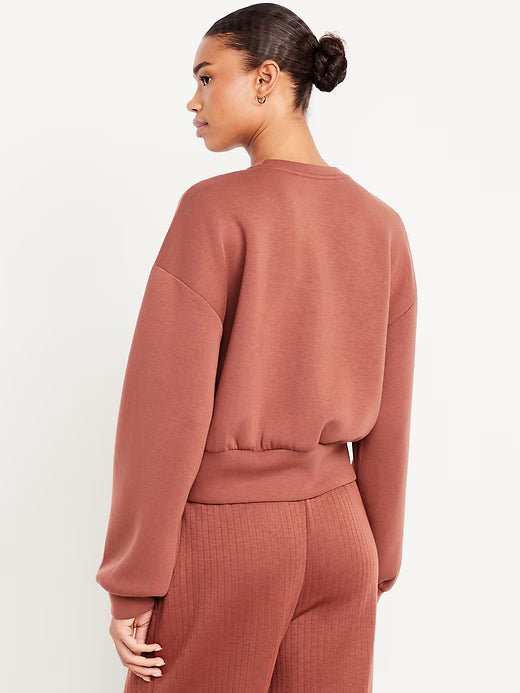 Bounce Fleece Twist-Front Top