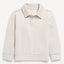 Oversized Long-Sleeve Ribbed Polo Sweater for Toddler Boys