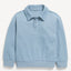 Oversized Long-Sleeve Ribbed Polo Sweater for Toddler Boys