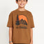Oversized Short-Sleeve Graphic T-Shirt for Boys | Brown