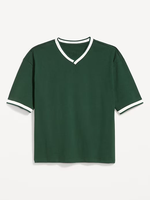 Heavyweight Cropped V-Neck T-Shirt