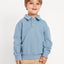 Oversized Long-Sleeve Ribbed Polo Sweater for Toddler Boys