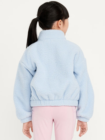 Oversized Sherpa Zip Jacket for Girls