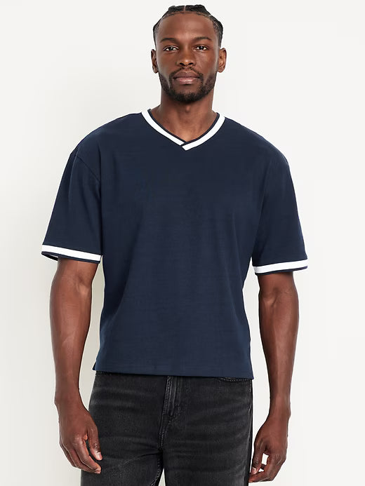 Heavyweight Cropped V-Neck T-Shirt