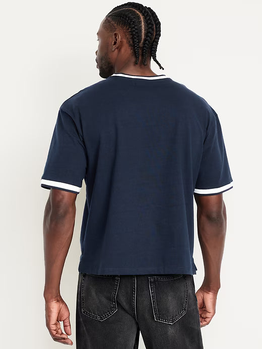 Heavyweight Cropped V-Neck T-Shirt