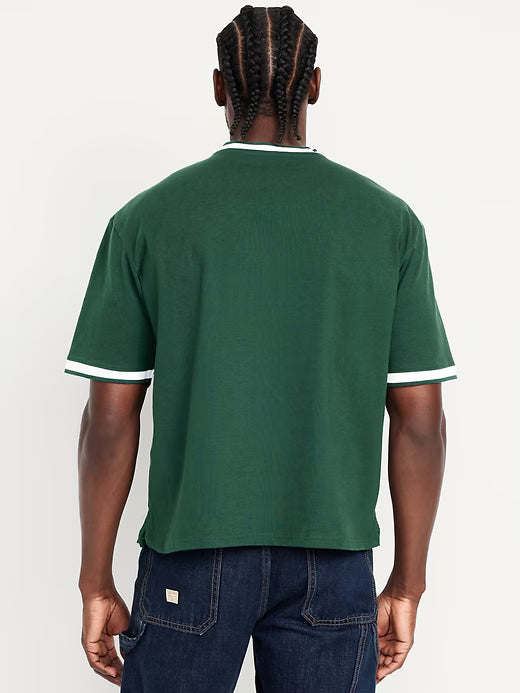 Heavyweight Cropped V-Neck T-Shirt