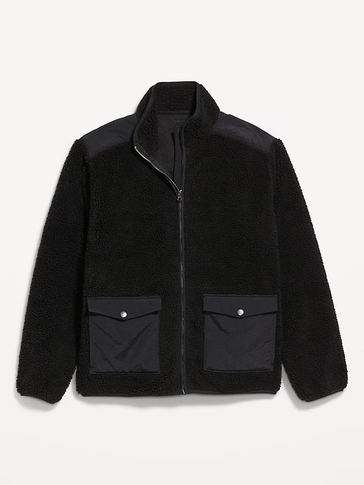 Loose Utility Sherpa Jacket