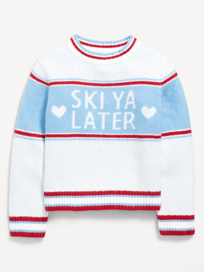 SoSoft Printed Mock-Neck Sweater for Girls
