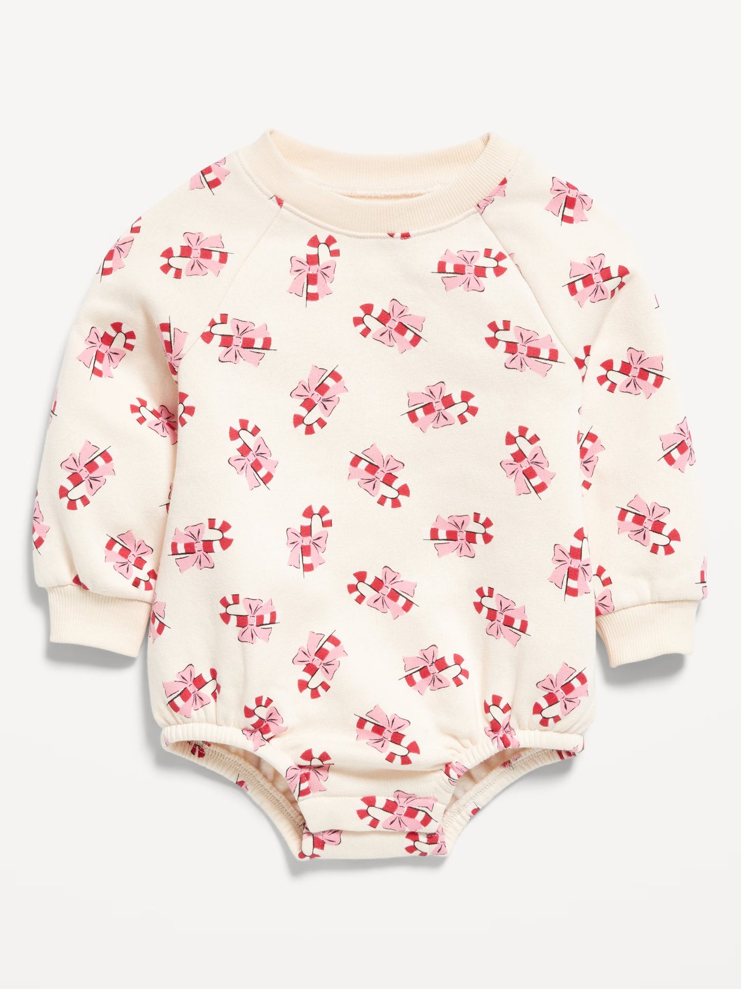 Printed Long-Sleeve Fleece One-Piece Romper for Baby
