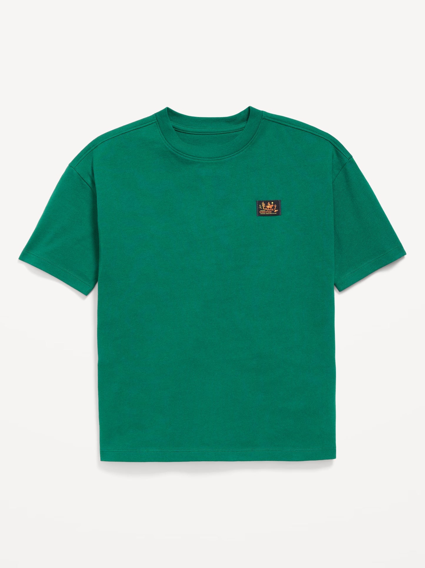 Oversized Short-Sleeve Graphic T-Shirt for Boys | Green