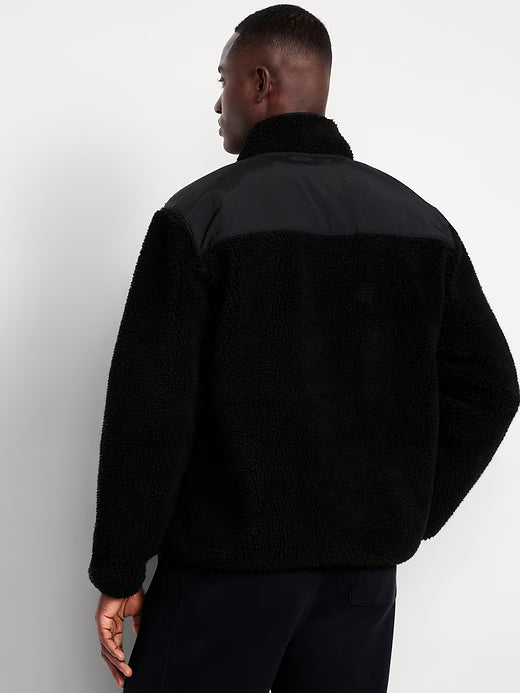 Loose Utility Sherpa Jacket