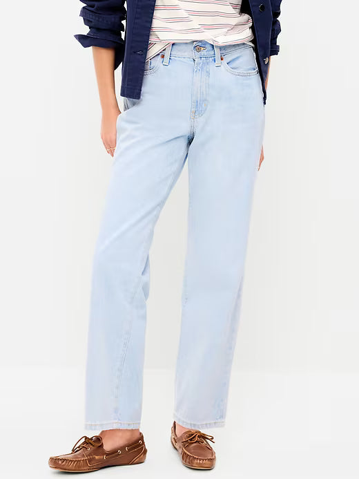 High-Waisted OG Loose Rigid Jeans | Blue