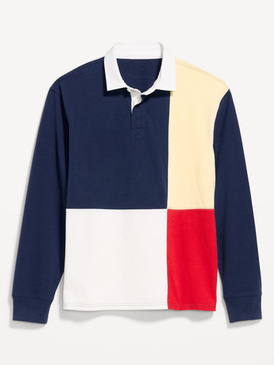 Color-Block Rugby Polo