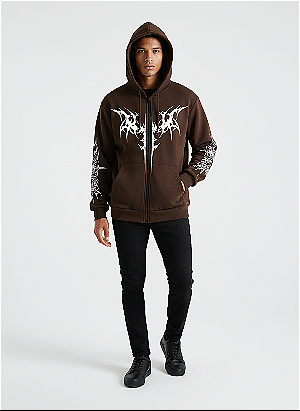 Graphic Zip-Up Unisex Hoodie – Relaxed Streetwear Fit